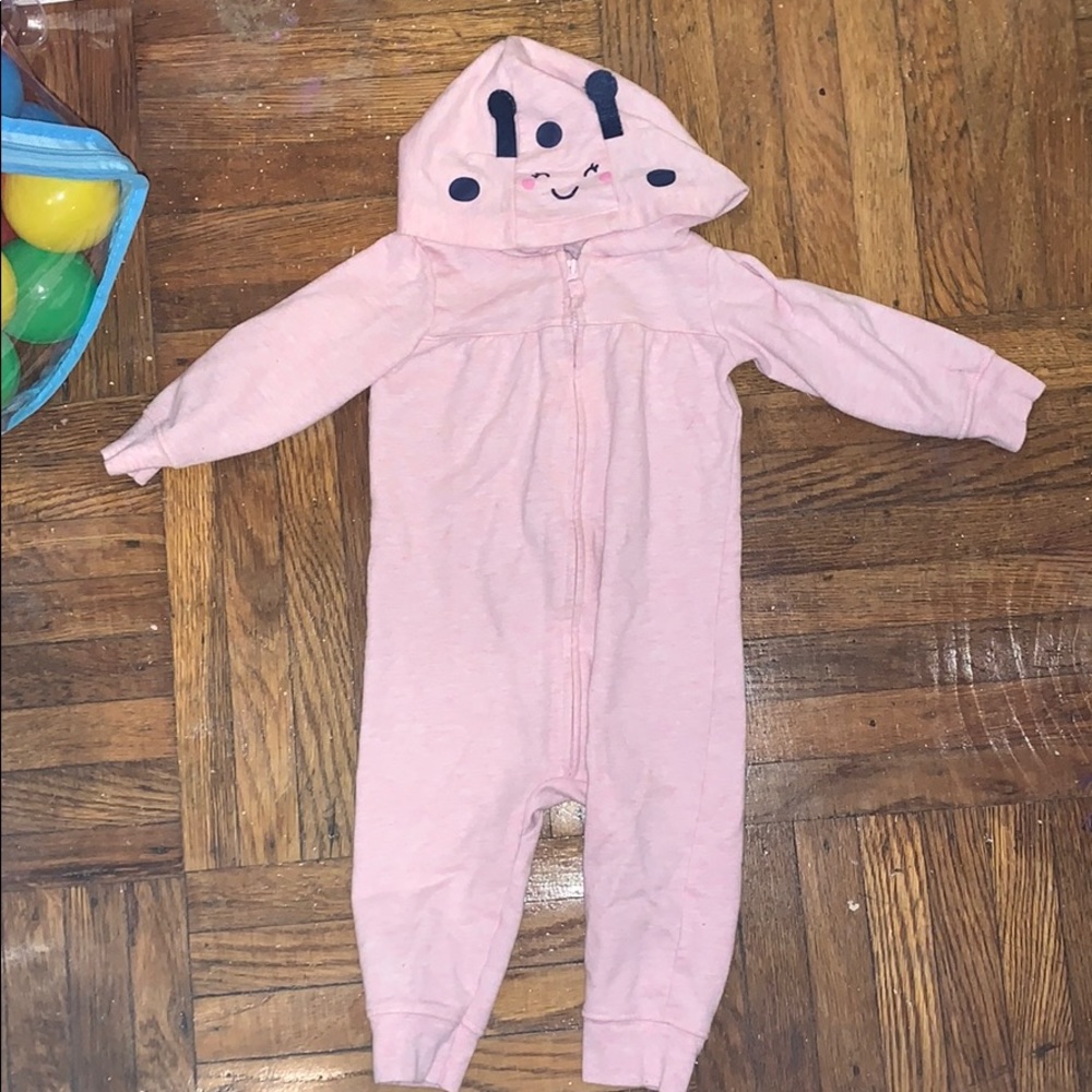 Lady bug hooded jumpsuit